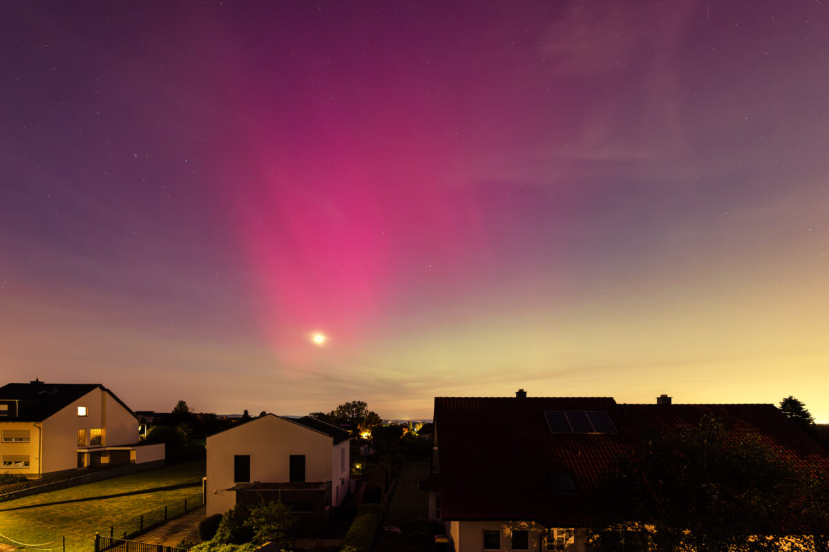 Polarlicht über dem Vorgebirge am 10.05.2024